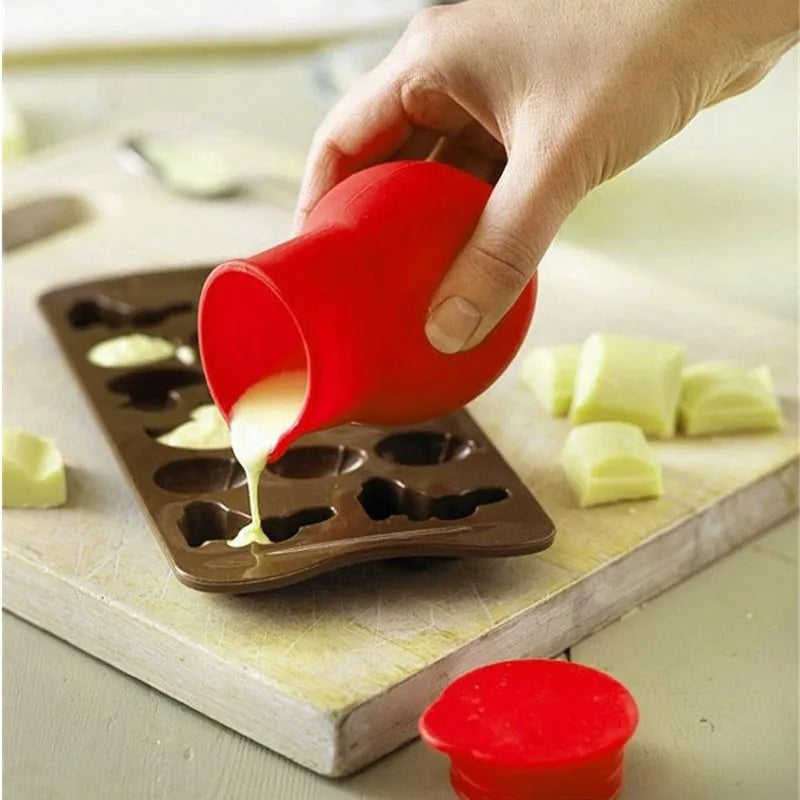 Chocolate melting pot set ,microwaveable & silicone